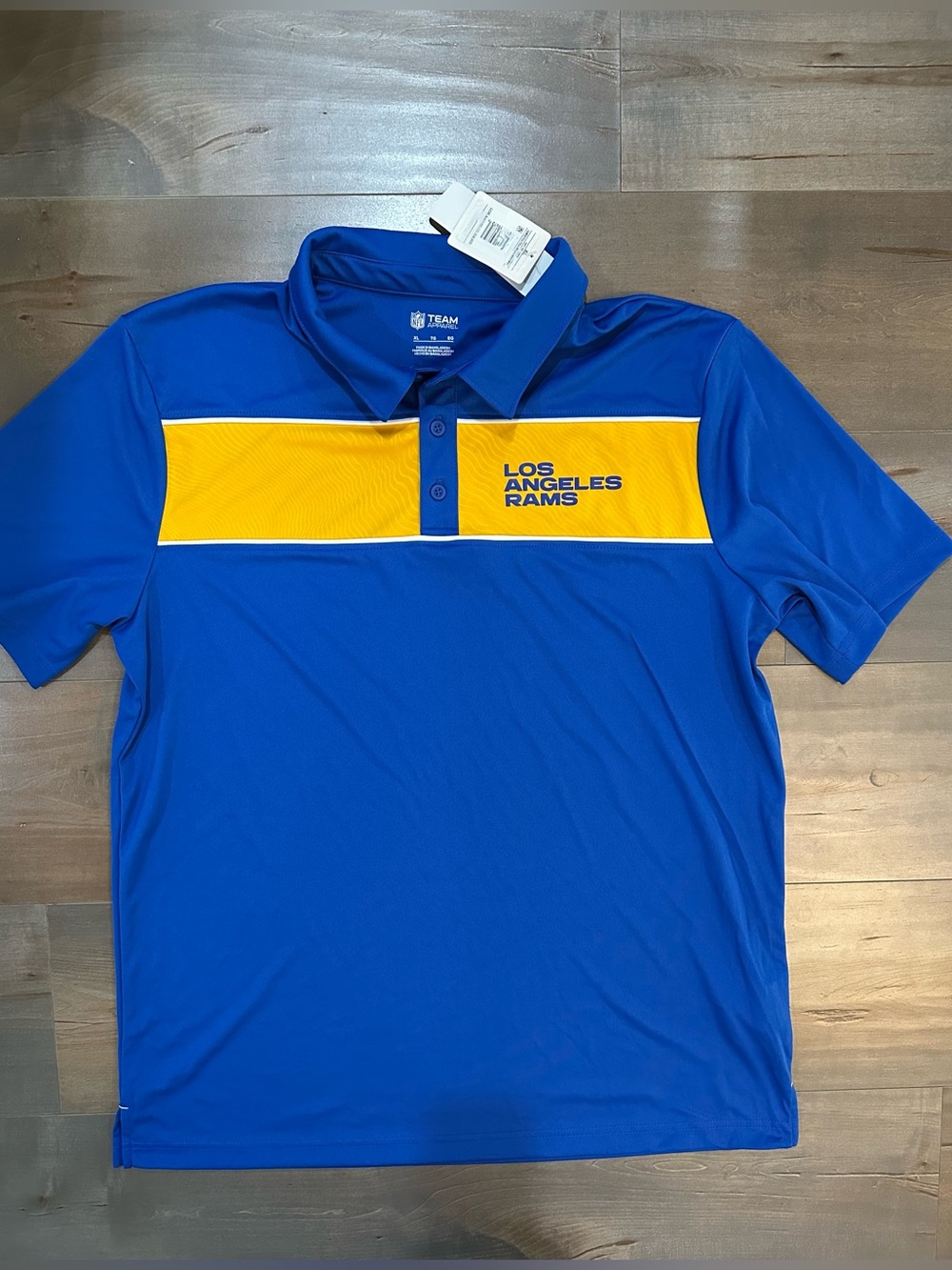 NFL Los Angeles Rams Royal Blue and Gold Polo